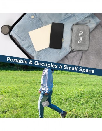 Belifu Storage Bag with Wrapable Pads Holder, Hard Travel Case for Tens Unit, Electrode Pads and Wires Organizer, Portable Zipper Bag with Film and Mesh Bag