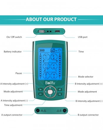 Mood Light Tens unit Muscle Stimulator for Pain Relief Ther