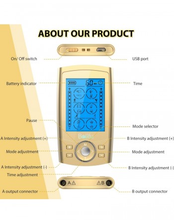 Mood Light Tens unit Muscle Stimulator for Pain Relief Ther