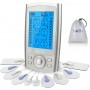 Belifu Dual Channel TENS EMS Unit 24 Modes Muscle Stimulator for Pain Relief Therapy, Electronic Pulse Massager Muscle Massager with 10 Pads, Dust-Proof Drawstring Storage Bag, Fastening Cable Ties
