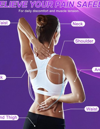 Belifu TENS Muscle Stimulator Unit for Pain Relief, Electronic Pulse Therapy Machine with 36 Mode 20 Intensities, Rechargeable & Portable – Neck, Back, Shoulder, Joint Pain Relief, Color Purple