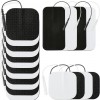 TENS Unit Reusable Electrode Pads for EMS Muscle Stimulator Massager, Self-Adhesive Latex-Free TENS Pads with Upgraded Self-Stick Performance for Electrotherapy, 10 Pairs 3 Sizes 2.0mm Pin