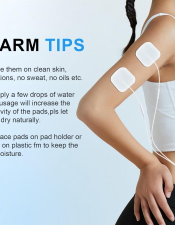 TENS Unit Reusable Electrode Pads for EMS Muscle Stimulator Massager, Self-Adhesive Latex-Free TENS Pads with Upgraded Self-Stick Performance for Electrotherapy, 10 Pairs 3 Sizes 2.0mm Pin