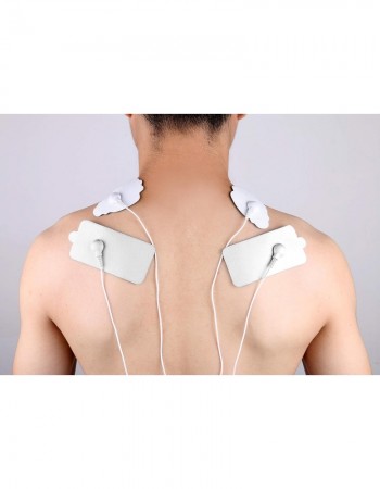 Belifu Shielded Replacement Electrode Wires 2.35mm Tens Replacement Lead Wires Standard Connection Snap 3.5mm Cable for Tens EMS Muscle Stimulator (2 Pack)