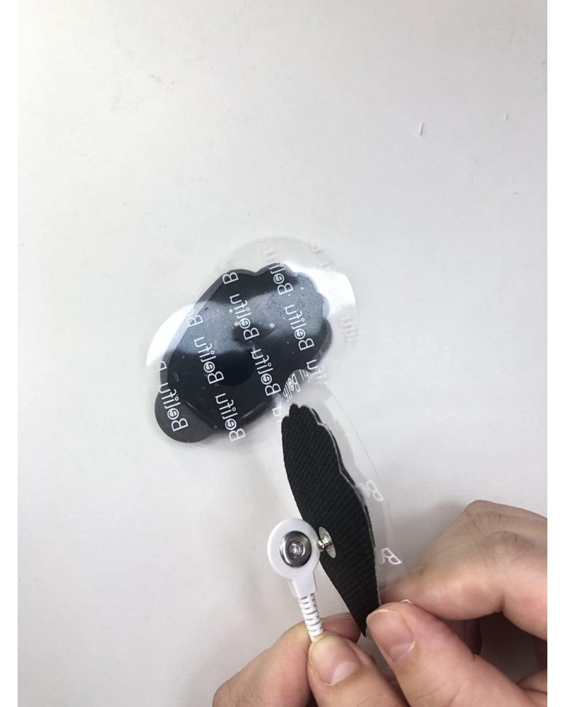 Belifu Shielded Replacement Electrode Wires 2.35mm Tens Replacement Lead Wires Standard Connection Snap 3.5mm Cable for Tens EMS Muscle Stimulator (2 Pack)