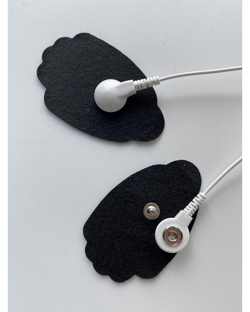 Belifu Shielded Replacement Electrode Wires 2.35mm Tens Replacement Lead Wires Standard Connection Snap 3.5mm Cable for Tens EMS Muscle Stimulator (2 Pack)