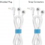 Belifu Shielded Replacement Electrode Wires 2.35mm Tens Replacement Lead Wires Standard Connection Snap 3.5mm Cable for Tens EMS Muscle Stimulator (2 Pack)