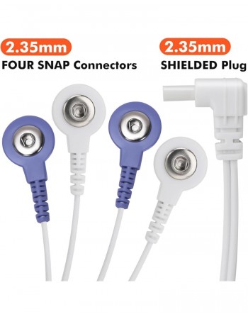 Belifu TENS EMS Unit Electrode Wires 2.35mm, Muscle Stimulator TENS Machine for Pain Relief