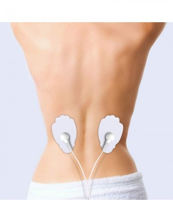 Belifu TENS Unit Electrode Pads Reusable Self-Adhesive Replacement Massage Pads Latex Free, Standard Connection Snap on 3.5mm Cable for Tens EMS Massager