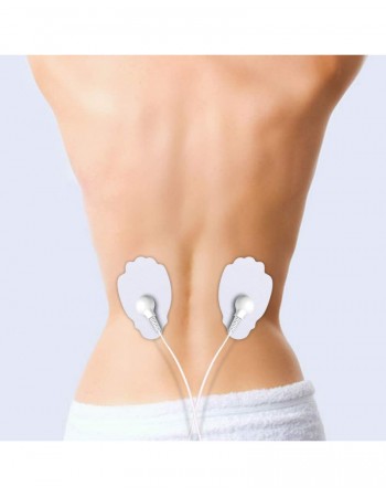 Belifu TENS Unit Electrode Pads Reusable Self-Adhesive Replacement Massage Pads Latex Free, Standard Connection Snap on 3.5mm Cable for Tens EMS Massager