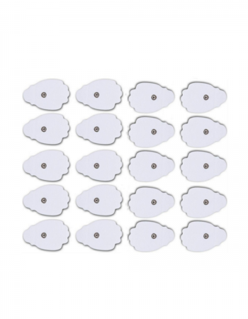 Belifu TENS Unit Electrode Pads Reusable Self-Adhesive Replacement Massage Pads Latex Free, Standard Connection Snap on 3.5mm Cable for Tens EMS Massager