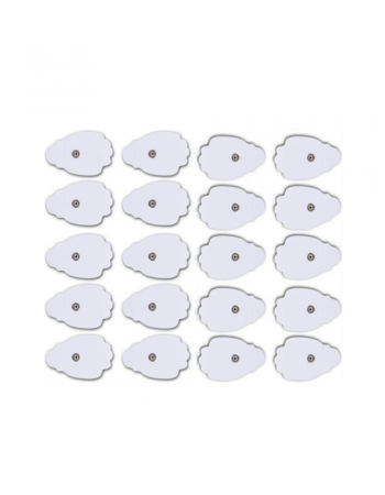 Belifu TENS Unit Electrode Pads Reusable Self-Adhesive Replacement Massage Pads Latex Free, Standard Connection Snap on 3.5mm Cable for Tens EMS Massager