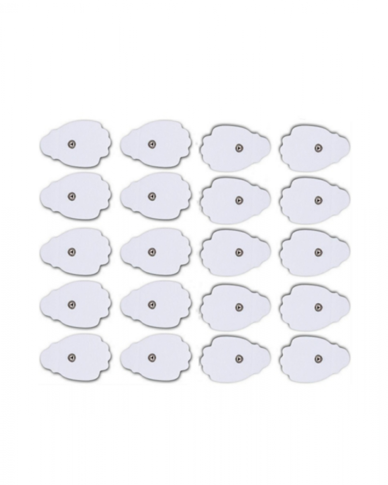 Belifu TENS Unit Electrode Pads Reusable Self-Adhesive Replacement Massage Pads Latex Free, Standard Connection Snap on 3.5mm Cable for Tens EMS Massager