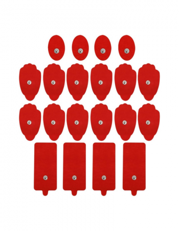 Belifu TENS Unit Electrode Pads Reusable Self-Adhesive Replacement Massage Pads Latex Free, Standard Connection Snap on 3.5mm Cable for Tens EMS Massager