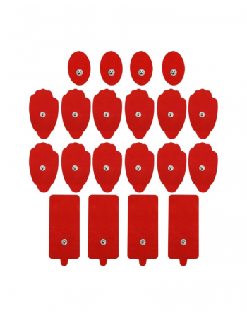 Belifu TENS Unit Electrode Pads Reusable Self-Adhesive Replacement Massage Pads Latex Free, Standard Connection Snap on 3.5mm Cable for Tens EMS Massager