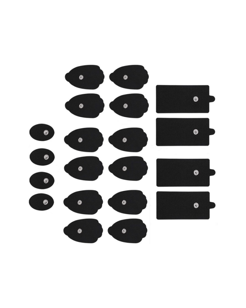 Belifu TENS Electrode Pads 20 PCS - Reusable Self-Adhesive Replacement Pads with 3.5mm Snap Connector, Latex Free Pads Compatible with TENS & EMS Units for Pain Relief and Muscle Stimulation